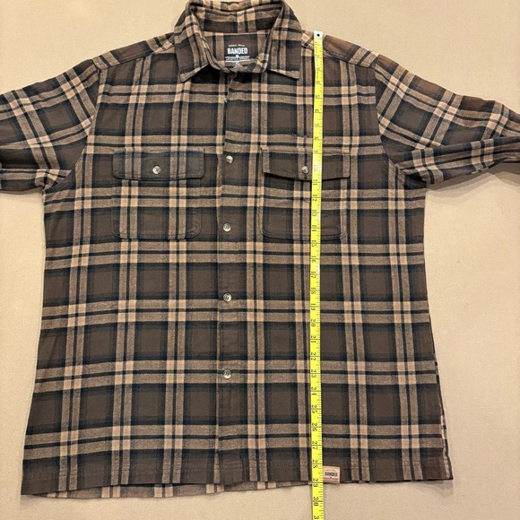 Banded Men’s Everglades Flannel Button Down Shirt Timber Brown Plaid Size XL - Picture 11 of 12